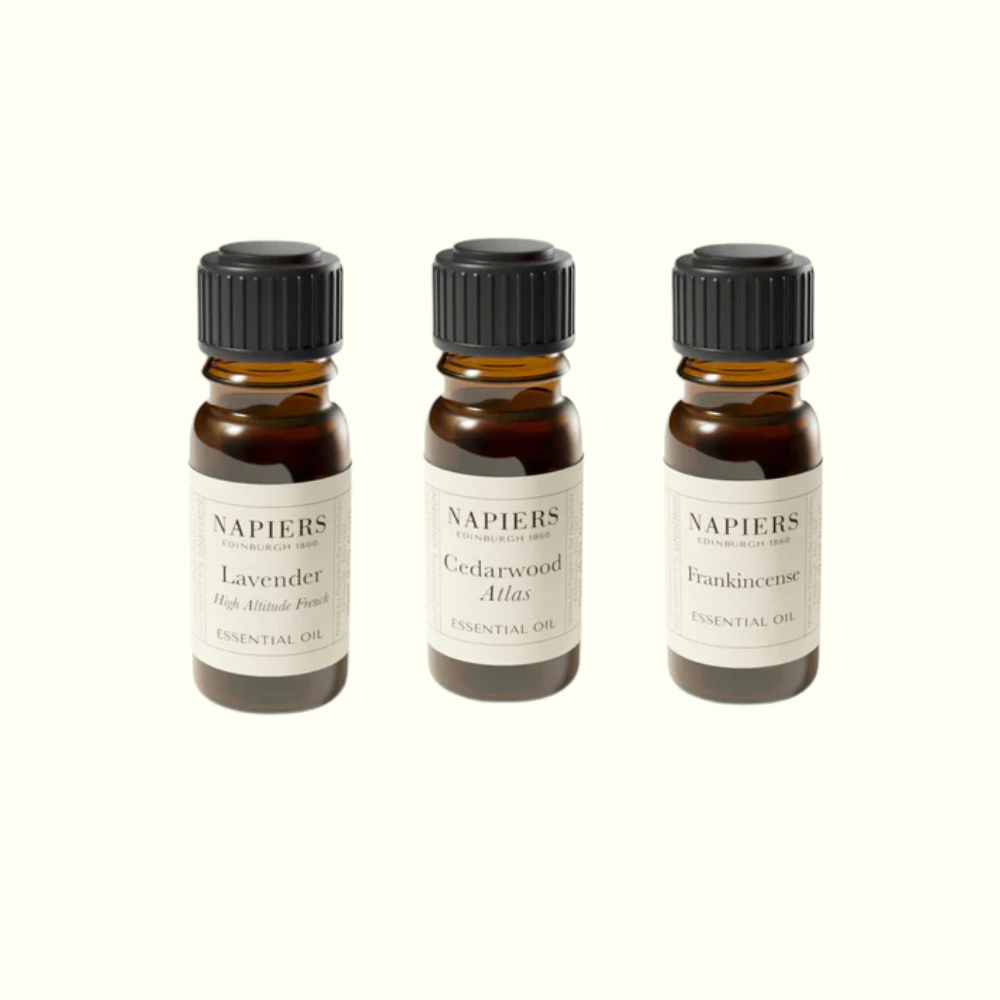 lavender frankincense and tea tree oil Napiers Better Sleep Essential Oils Bundle (Lavender, Cedarwood Atlas & Frankincense)