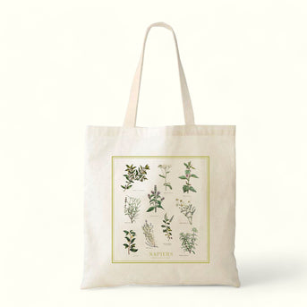Napiers Printed Tote Bag - Botanical Design