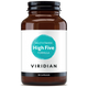 Viridian High Five Multivitamin brown glass bottle with turquoise label, 90 capsules