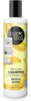 Organic Shop Refilling Shampoo for Normal Hair - Banana & Jasmine