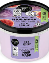 Organic Shop Volumizing Hair Mask for Oily Hair - Fig & Rosehip
