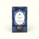 Napiers Adaptogen Tea 100g box with navy blue packaging, ornate floral design, and visible dried herbs through window