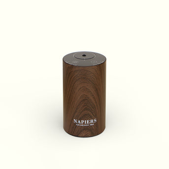 Napiers Waterless Nebuliser Aroma Diffuser with wood-grain finish and dark top controls