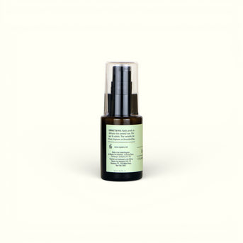 Napiers Eyebright Cream pump bottle back showing directions and product information details