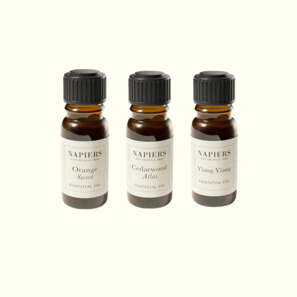Napiers Mood Boosting Essential Oil Bundle (Sweet Orange Oil, Ylang Ylang & Cedarwood Atlas)