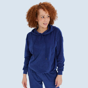 Baba West Navy Organic Cotton Towelling Postnatal Two-piece