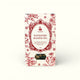 Napiers Wintertime Booster Tea front packaging with red botanical design and 100g loose leaf tea visible through window