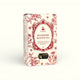 Napiers Wintertime Booster Tea box angled view showing cream packaging with red floral pattern and product details