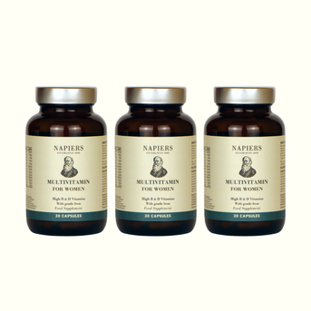 Napiers Multivitamin for Women - High B & D Vitamins with Iron