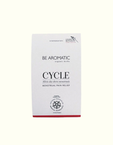 Be Aromatic CYCLE Blend 50g package with cream label and red stripe for menstrual pain relief