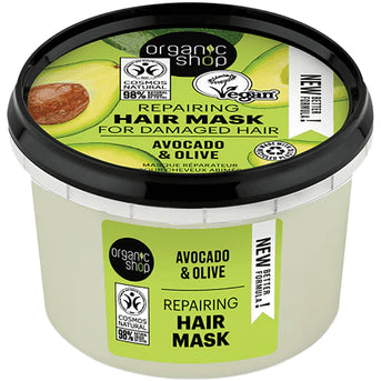 Organic Shop Repairing Hair Mask for Damaged Hair - Avocado & Olive