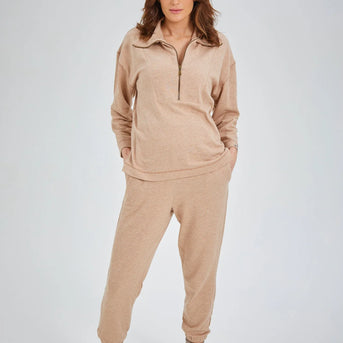 Baba West Organic Cotton Camel Maternity Two-piece