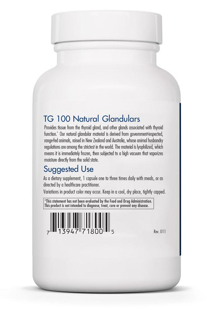 Allergy Research Group  TG 100 Natural Glandulars Vegicaps - Napiers