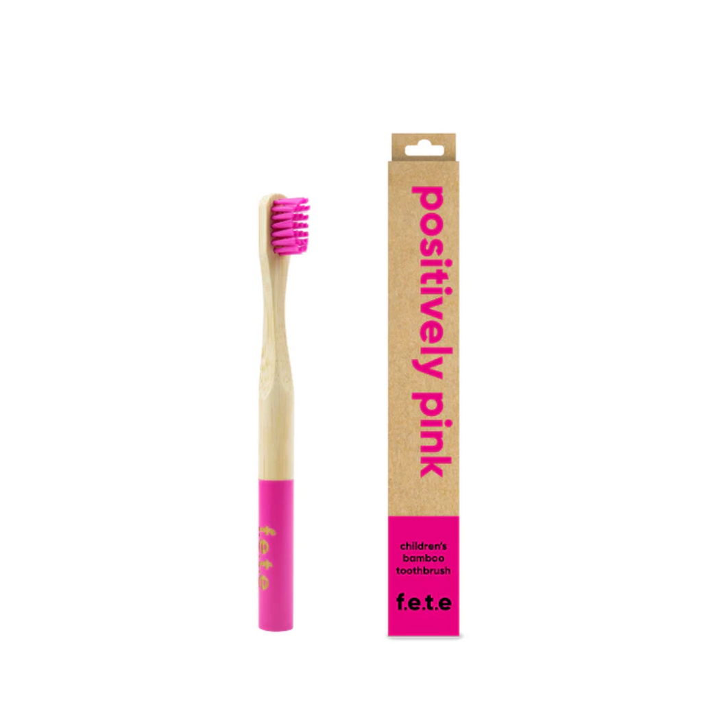 Positively Pink Children's Bamboo Toothbrush - Napiers